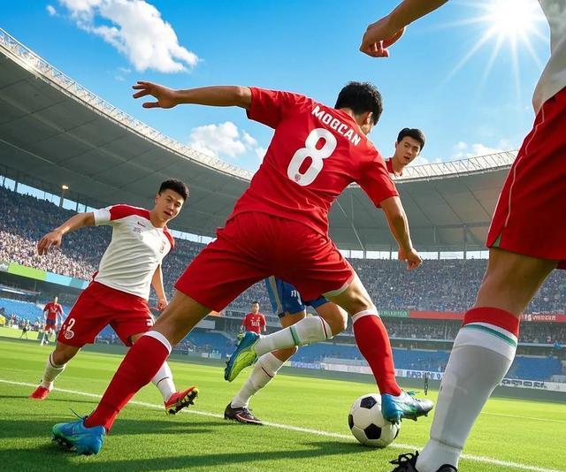 队员们勇往直前，足球运动激情开启